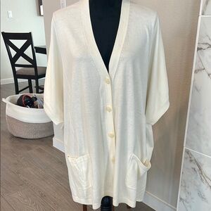 J. Jill Cream Cardigan Sweater